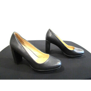 EUC! Naturalizer Berlin Black Platform Pumps Heels Shoes Women 7 M